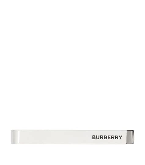 burberry silver palladium tie clip.